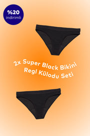 2'li Super Black Bikini Regl Külodu Seti